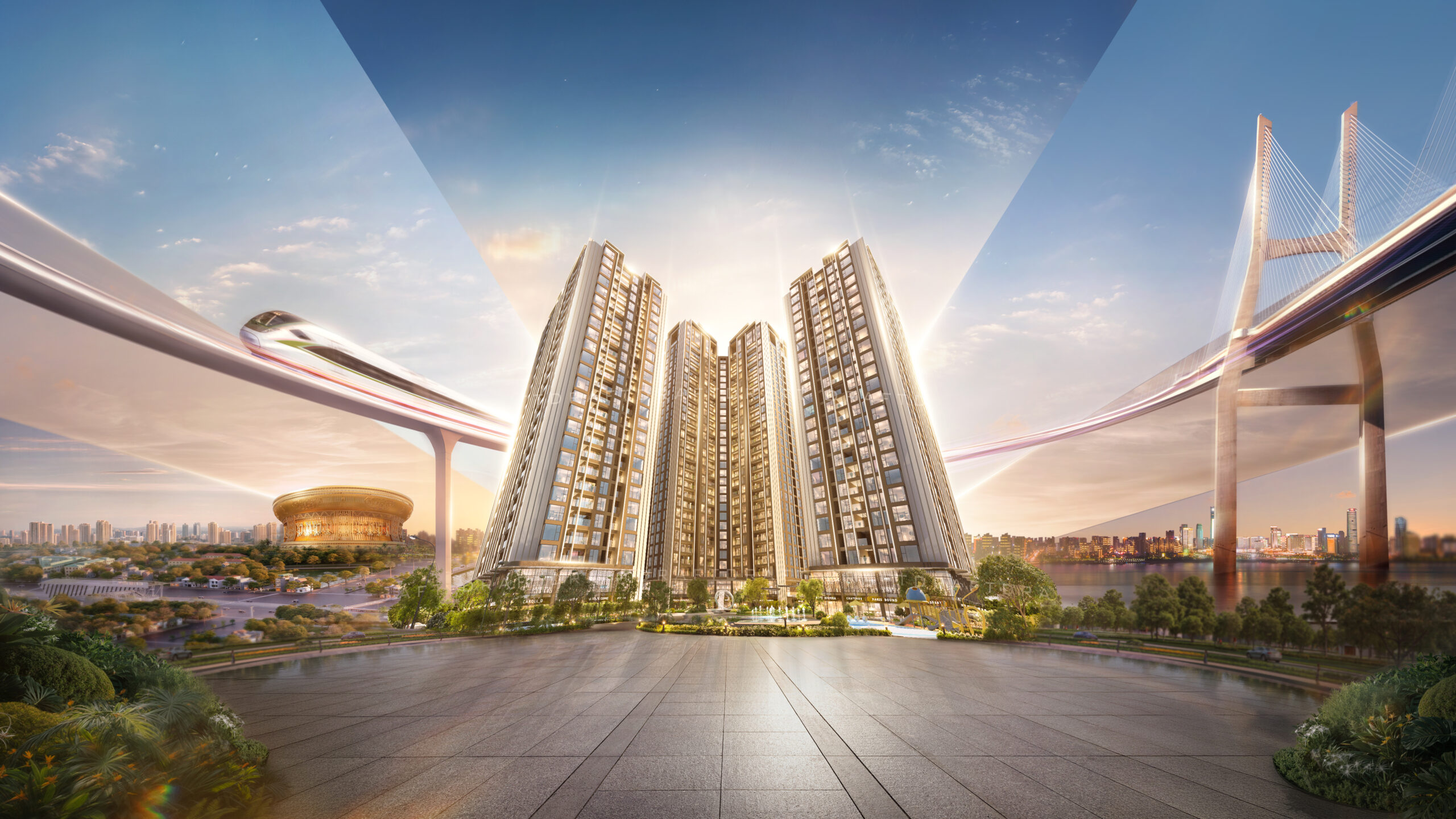 Phối cảnh các tòa tháp Greenera Southmark