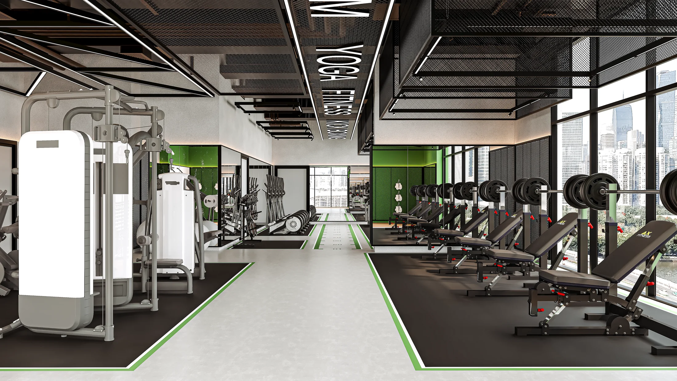 Phòng gym hiện đại